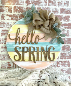 Hello Spring Door Hanger