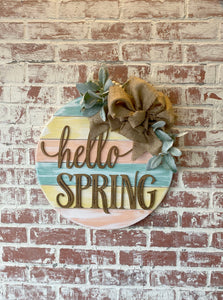 Hello Spring Door Hanger