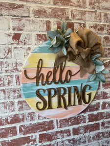 Hello Spring Door Hanger